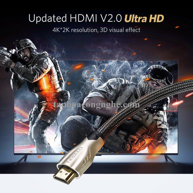 Ugreen 11195 10M màu Đen Cáp tín hiệu HDMI vỏ bọc lưới cao cấp HD102 30011195